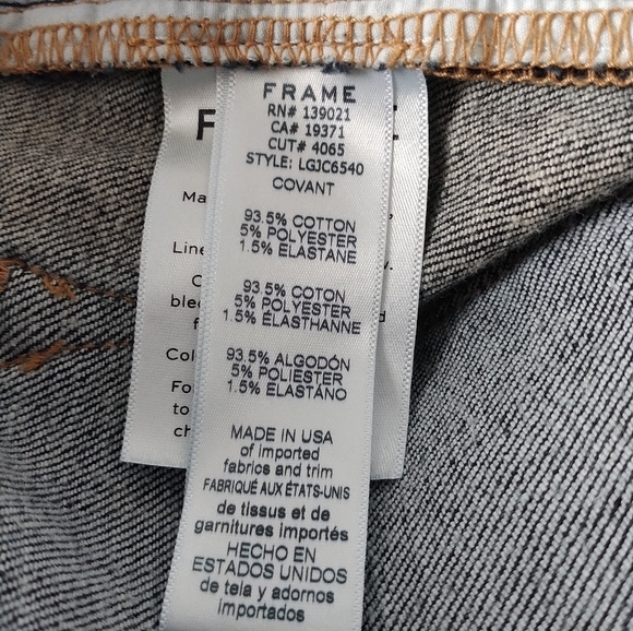 FRAME Le Garcon Crop Boyfriend Jeans Covant 32 - Picture 12 of 15